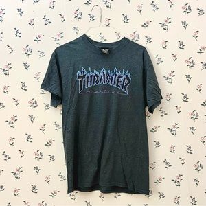 Grey Purple Thrasher Flame Tee